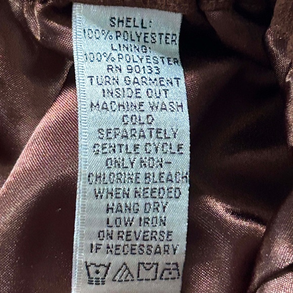 FAUX SUEDE SKIRT, JOAN RIVERS, COLOUR: SADDLE, SIZE 26W, BACK ZIPPER, SIDE WAIST - Picture 2 of 10